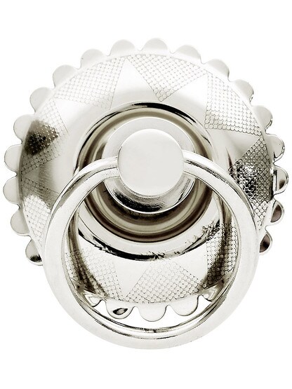 Large Eastlake Round Ring Pull in Polished Nickel